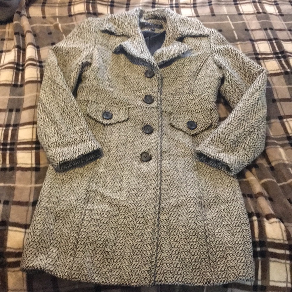 Black and White Pea Coat